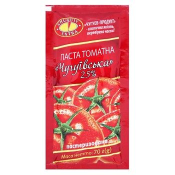 Паста томатная Chuguiv Extra Чугуевская 25% 70г 