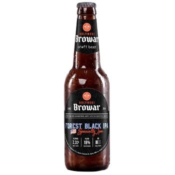 Пиво Volynski Browar Forest Black IPA темное нефильтрованное 7,3% 0,35л 