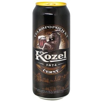 Пиво Velkopopovicky Kozel темное 3,8% 0,5л 