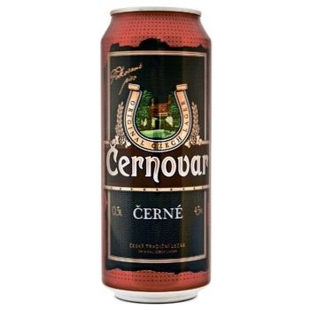 Пиво Cernovar темное фильтрованное 4,5% 0,5л 