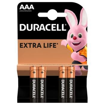 Батарейка Duracell Basic щелочная AAA LR03 4шт 