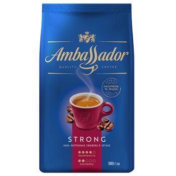 Кофе Ambassador Strong зерно 500г 