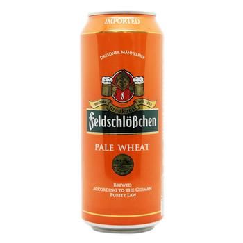 Пиво Feldschlobscen Pale Wheat светлое пшеничное нефильтрованное 5% 0,5л 