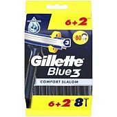 Станки для бритья Gillette Blue 3 Comfort Slalom одноразовые 8шт