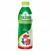 Напиток кисломолочный йогуртный Лактония Закваска Лесная ягода с пребиотиком лактулозы 1,5% 750г
