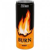 Напиток энергетический Burn Манго безалкогольный сильногазированный 250мл