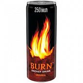 Напиток энергетический Burn Классический безалкогольный сильногазированный 250мл
