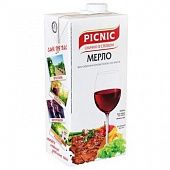 Вино Picnic Merlot красное сухое 9.5-13% 1л