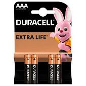 Батарейка Duracell Basic щелочная AAA LR03 4шт