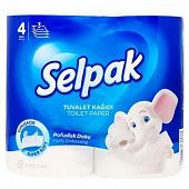 Туалетная бумага Selpak белая трехслойная 4шт