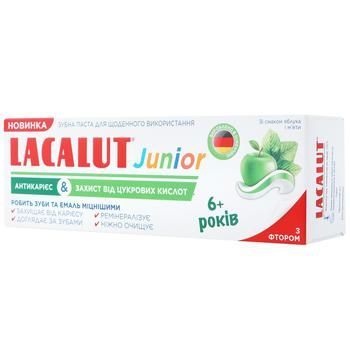 Зубная паста Lacalut Junior Антикариес & Защита от сахарной кислоты 55мл 