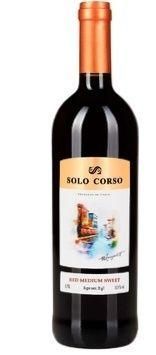 Вино Solo Corso красное полусладкое 11,5% 0,75л 