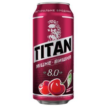 Пиво Titan крепкое темное со вкусом вишни 8% 0,5л 
