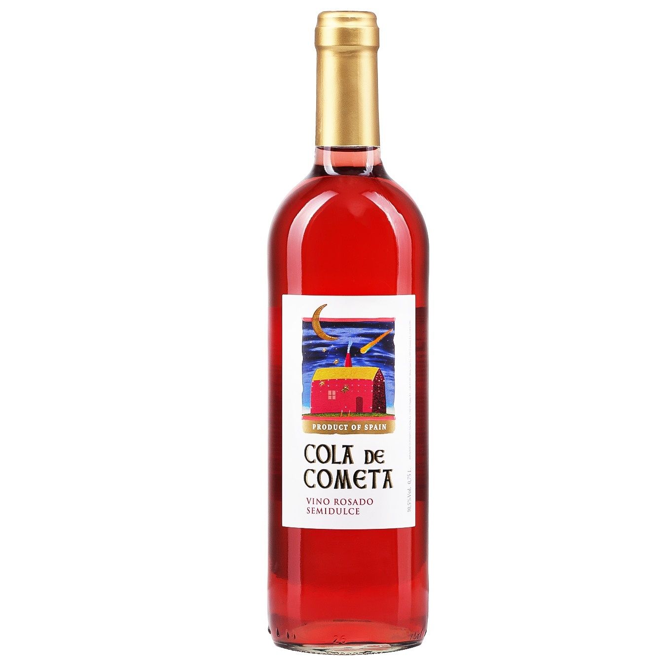 Вино Cola de Cometa розовое полусладкое 10,5% 0,75л 