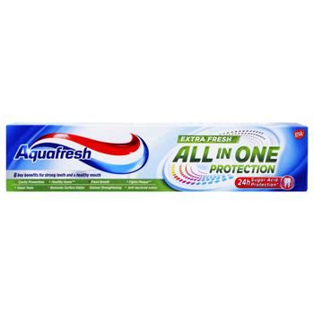 Зубна паста Захист Все в Одному Екстра Свіжість Аквафреш 100мл 