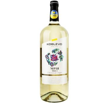 Вино Koblevo Мечта белое полусладкое 9-12% 1,5л 