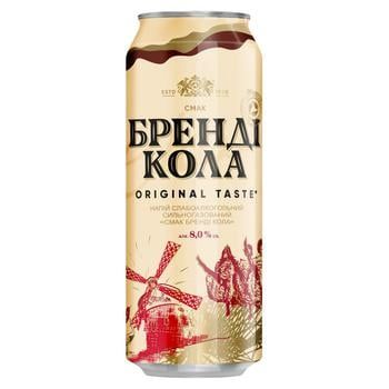 Напиток слабоалкогольный Оболонь Бренди-Кола 8% 0,5л 
