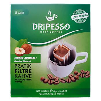 Кофе Dripesso со вкусом фундука в фильтр-пакете молотый 8г*5шт 