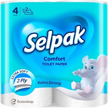 Бумага туалетная Selpak Comfort белая 4шт 