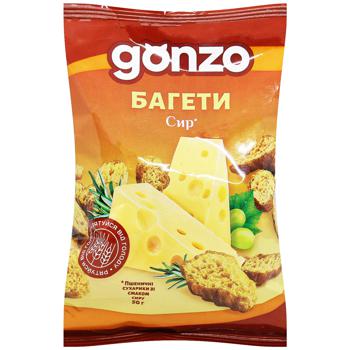 Сухарики Gonzo Багет пшеничные со вкусом сыра 50г 
