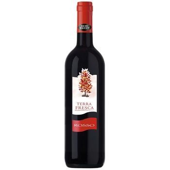 Вино Terra Fresca Rosso Amabile красное полусладкое 10,5% 0,75л 