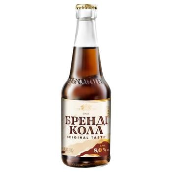 Напиток слабоалкогольный Оболонь Бренди Кола сильногазированный 8% 0,33л 