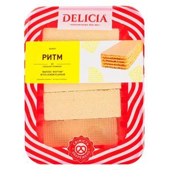 Вафли Delicia Ритм со вкусом лимона 280г 