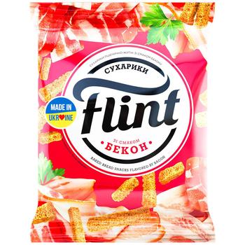 Сухарики Flint пшенично-ржаные со вкусом бекона 60г 