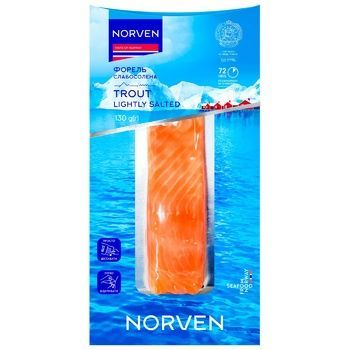 Форель Norven филе-кусок слабосоленая 130г