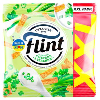 Сухарики Flint со вкусом сметаны с зеленью 150г 