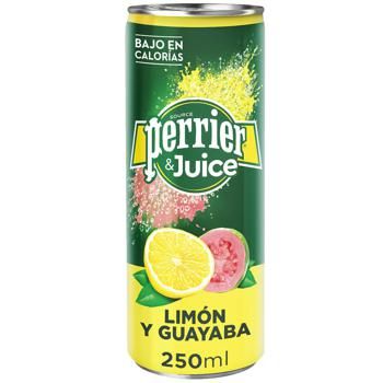 Вода Perrier з лимоном і соком гуави газована 250мл ВОДА PERRIER СОК ЛИМ/ГУА 0,25Л 