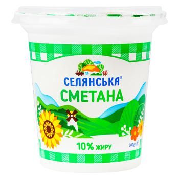 Сметана 10% Селянська 300г 