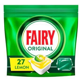 Средство Fairy Original Lemon для посудомоечной машины капсулы 27шт 