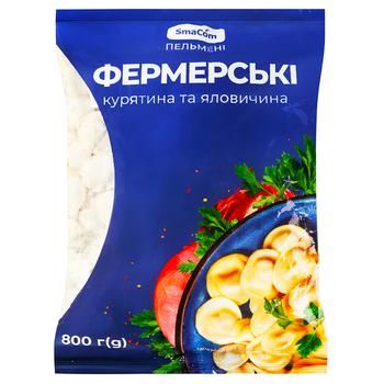 Пельмени SmaCom Фермерские с курятиной и говядиной 800г 