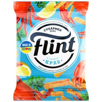Сухарики Flint пшенично-ржаные со вкусом краба 60г 