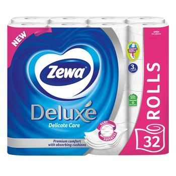 Туалетная бумага Zewa Deluxe Delicate Care трехслойная 32шт 