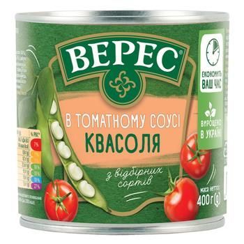 Фасоль Верес в томатном соусе 400г 