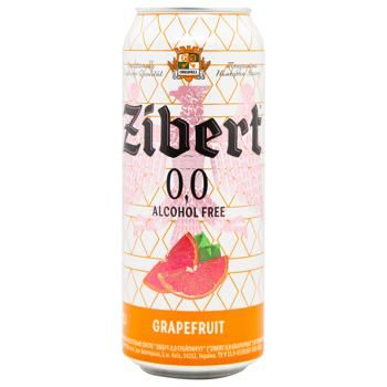 Пиво Zibert Grapefruit светлое безалкогольное 0,5л 