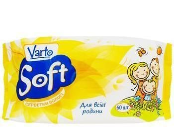 Влажные салфетки Varto Soft для всей семьи 60шт 