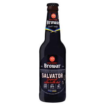Пиво Волинський Бровар Salvator темное нефильтрованное 8% 0,35л 