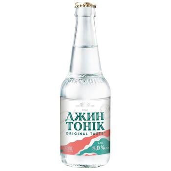Напиток слабоалкогольный Оболонь Джин Тоник сильногазированный 0,33л стекло 