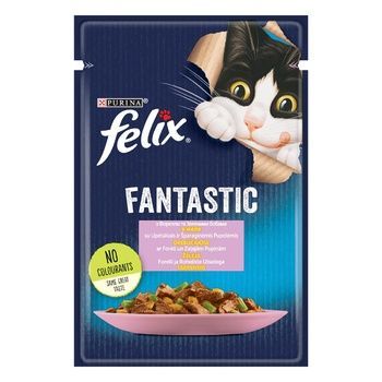 Корм Felix Fantastic влажный для кошек с форелью 85г 