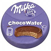 Вафли Milka с начинкой какао покрытые молочным шоколадом 30г