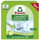 Таблетки для посудомоечных машин Frosch Лимон 26шт
