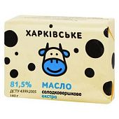 Масло сладкосливочное Харьковское Экстра 81,5% 180г
