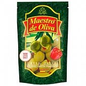 Оливки зеленые Maestro Dе Oliva с перцем 170мл