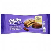 Печенье-сэндвич Milka с начинкой покрытое молочным шоколадом 150г
