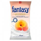 Салфетки влажные Fantasy Premium с ароматом персика и миндального молочка 15шт.