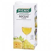 Вино Picnic Мускат белое полусладкое 12% 1л