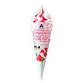Мороженое Рудь Замороженный йогурт с малиной в вафельном рожке 150г
